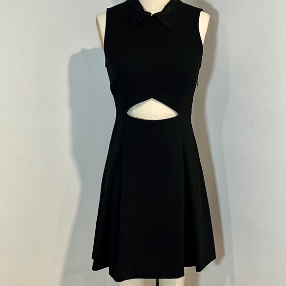 BCBGeneration Little Black Sleeveless Cutout Waist Dress - Size 6 - Picture 2 of 8